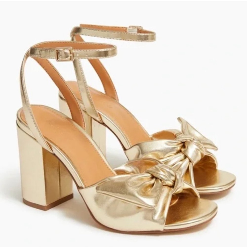 Gold Knot Block Heels